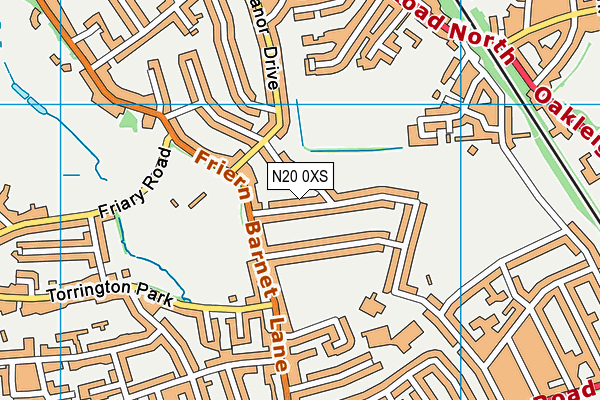 N20 0XS map - OS VectorMap District (Ordnance Survey) N20 0XS map - OS VectorMap District (Ordnance Survey)