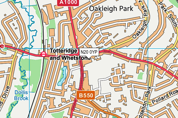 N20 0YP map - OS VectorMap District (Ordnance Survey) N20 0YP map - OS VectorMap District (Ordnance Survey)