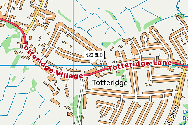 N20 8LD map - OS VectorMap District (Ordnance Survey) N20 8LD map - OS VectorMap District (Ordnance Survey)