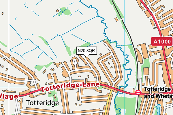 N20 8QR map - OS VectorMap District (Ordnance Survey)