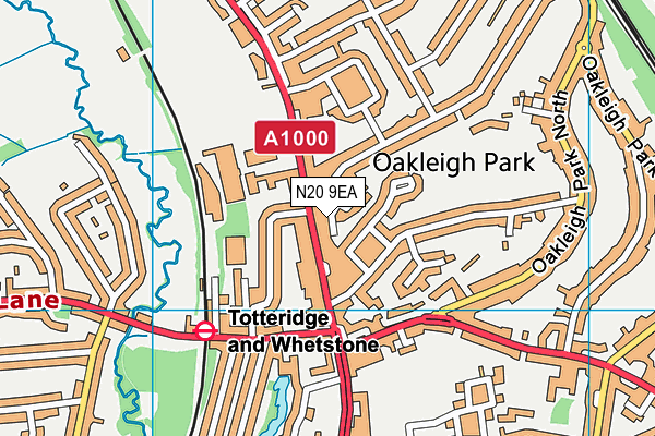 N20 9EA map - OS VectorMap District (Ordnance Survey) N20 9EA map - OS VectorMap District (Ordnance Survey)