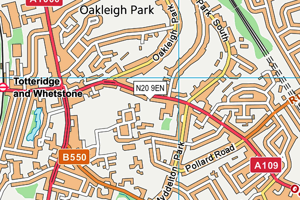 N20 9EN map - OS VectorMap District (Ordnance Survey) N20 9EN map - OS VectorMap District (Ordnance Survey)
