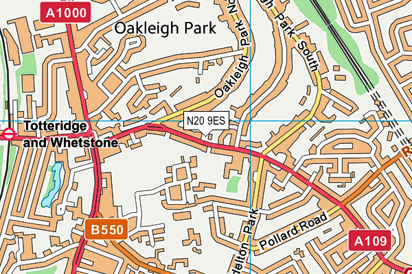 N20 9ES map - OS VectorMap District (Ordnance Survey) N20 9ES map - OS VectorMap District (Ordnance Survey)