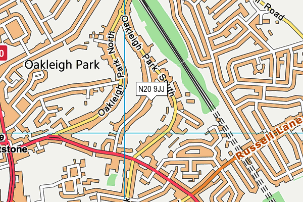 N20 9JJ map - OS VectorMap District (Ordnance Survey) N20 9JJ map - OS VectorMap District (Ordnance Survey)