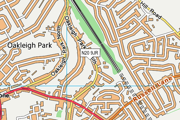 N20 9JR map - OS VectorMap District (Ordnance Survey) N20 9JR map - OS VectorMap District (Ordnance Survey)