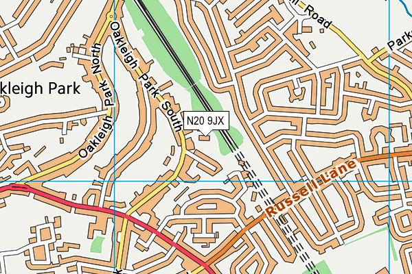 N20 9JX map - OS VectorMap District (Ordnance Survey) N20 9JX map - OS VectorMap District (Ordnance Survey)