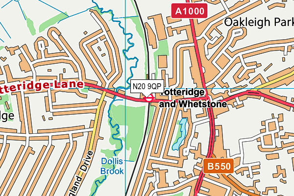 N20 9QP map - OS VectorMap District (Ordnance Survey) N20 9QP map - OS VectorMap District (Ordnance Survey)
