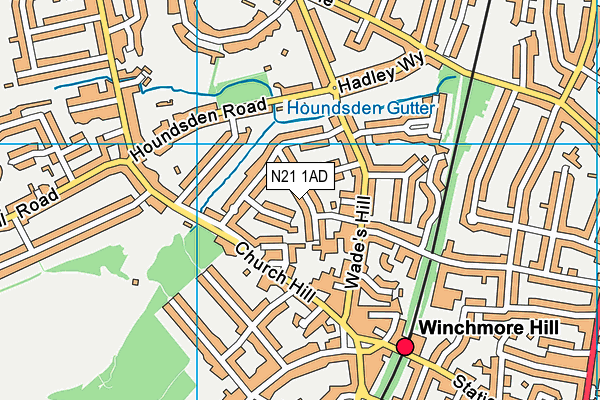 N21 1AD map - OS VectorMap District (Ordnance Survey) N21 1AD map - OS VectorMap District (Ordnance Survey)