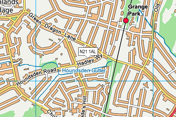 N21 1AL map - OS VectorMap District (Ordnance Survey) N21 1AL map - OS VectorMap District (Ordnance Survey)