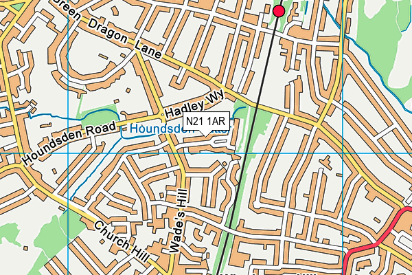 N21 1AR map - OS VectorMap District (Ordnance Survey) N21 1AR map - OS VectorMap District (Ordnance Survey)