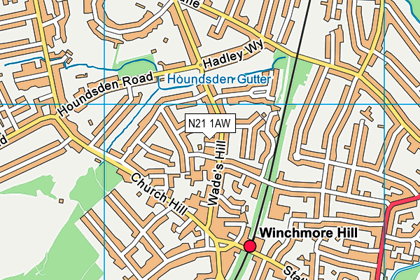 N21 1AW map - OS VectorMap District (Ordnance Survey) N21 1AW map - OS VectorMap District (Ordnance Survey)