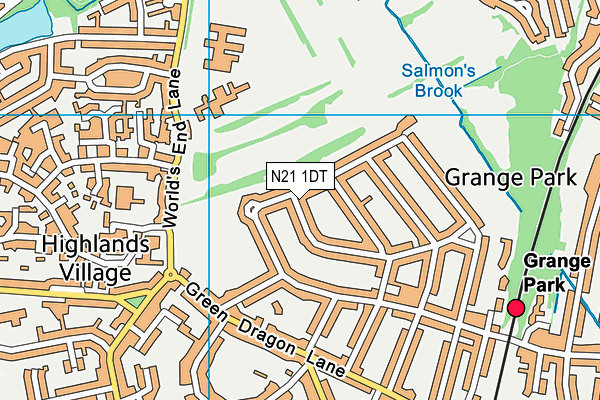 N21 1DT map - OS VectorMap District (Ordnance Survey) N21 1DT map - OS VectorMap District (Ordnance Survey)