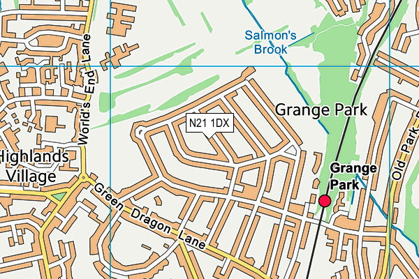 N21 1DX map - OS VectorMap District (Ordnance Survey) N21 1DX map - OS VectorMap District (Ordnance Survey)