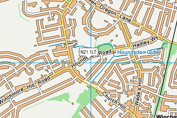 N21 1LT map - OS VectorMap District (Ordnance Survey) N21 1LT map - OS VectorMap District (Ordnance Survey)