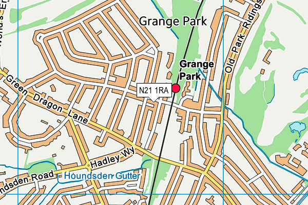 N21 1RA map - OS VectorMap District (Ordnance Survey) N21 1RA map - OS VectorMap District (Ordnance Survey)