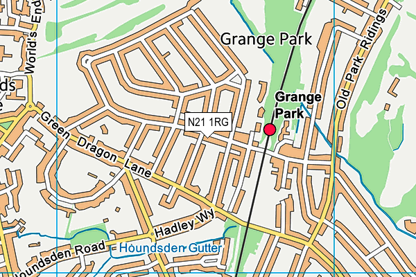 N21 1RG map - OS VectorMap District (Ordnance Survey) N21 1RG map - OS VectorMap District (Ordnance Survey)