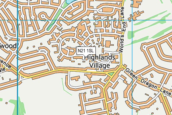 N21 1SL map - OS VectorMap District (Ordnance Survey) N21 1SL map - OS VectorMap District (Ordnance Survey)
