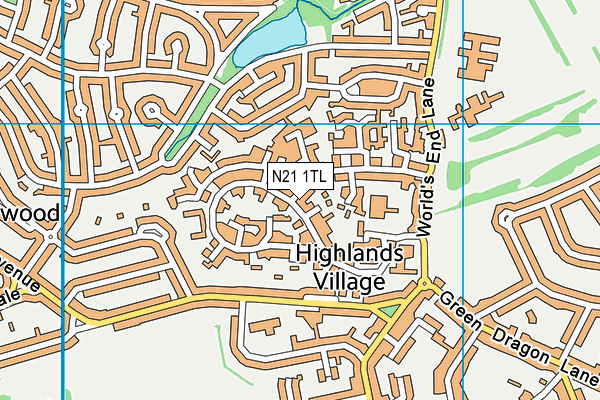 N21 1TL map - OS VectorMap District (Ordnance Survey) N21 1TL map - OS VectorMap District (Ordnance Survey)