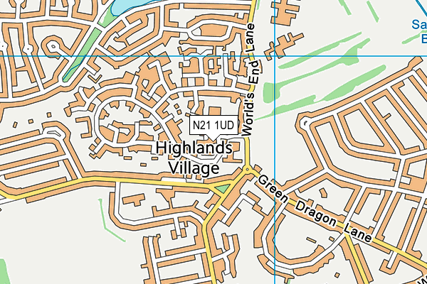 N21 1UD map - OS VectorMap District (Ordnance Survey) N21 1UD map - OS VectorMap District (Ordnance Survey)