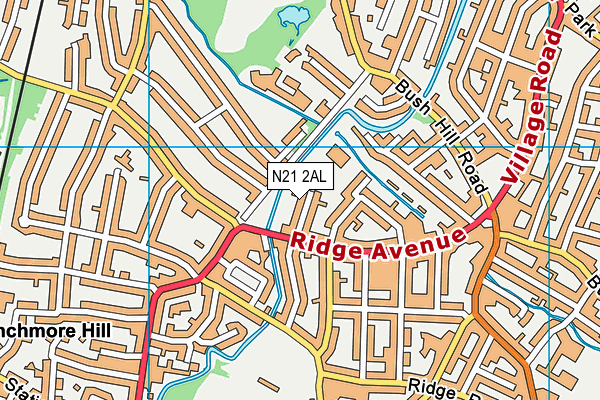 N21 2AL map - OS VectorMap District (Ordnance Survey) N21 2AL map - OS VectorMap District (Ordnance Survey)
