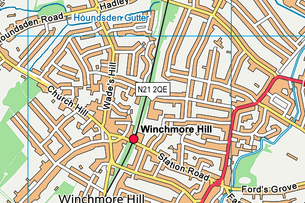 N21 2QE map - OS VectorMap District (Ordnance Survey) N21 2QE map - OS VectorMap District (Ordnance Survey)