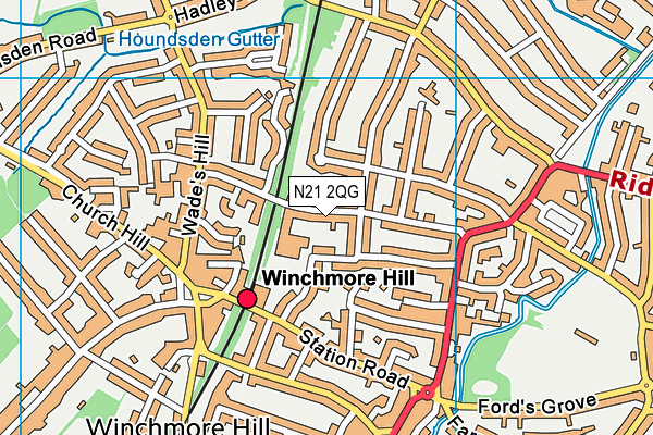 N21 2QG map - OS VectorMap District (Ordnance Survey) N21 2QG map - OS VectorMap District (Ordnance Survey)