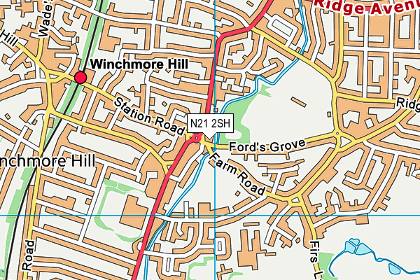 N21 2SH map - OS VectorMap District (Ordnance Survey) N21 2SH map - OS VectorMap District (Ordnance Survey)