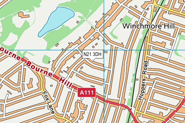 N21 3DH map - OS VectorMap District (Ordnance Survey) N21 3DH map - OS VectorMap District (Ordnance Survey)