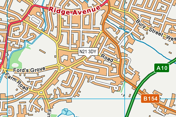 N21 3DY map - OS VectorMap District (Ordnance Survey) N21 3DY map - OS VectorMap District (Ordnance Survey)