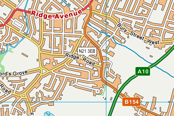 N21 3EB map - OS VectorMap District (Ordnance Survey) N21 3EB map - OS VectorMap District (Ordnance Survey)