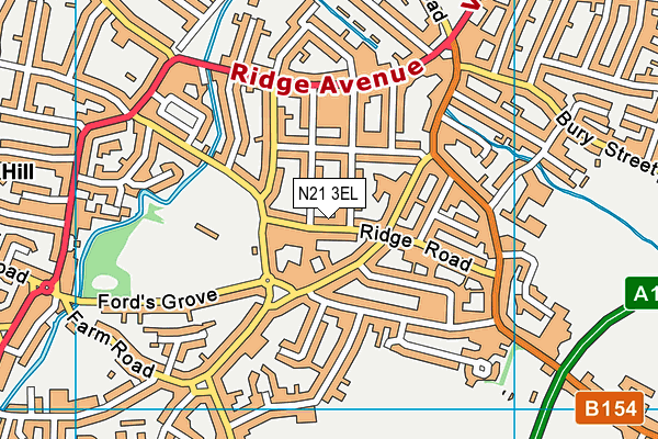 N21 3EL map - OS VectorMap District (Ordnance Survey) N21 3EL map - OS VectorMap District (Ordnance Survey)