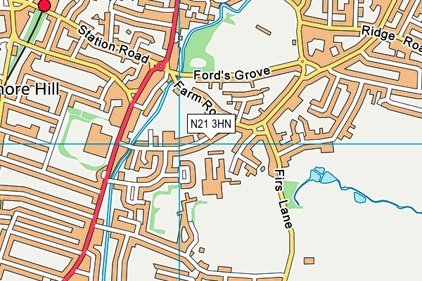 N21 3HN map - OS VectorMap District (Ordnance Survey) N21 3HN map - OS VectorMap District (Ordnance Survey)