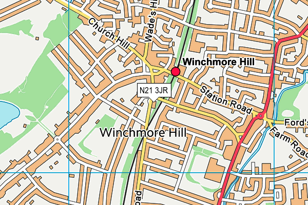 N21 3JR map - OS VectorMap District (Ordnance Survey) N21 3JR map - OS VectorMap District (Ordnance Survey)