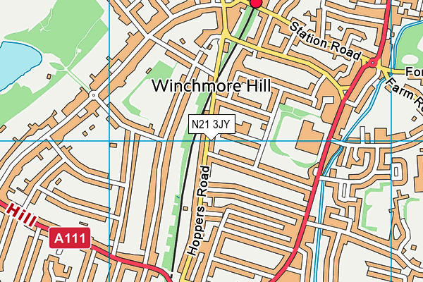 N21 3JY map - OS VectorMap District (Ordnance Survey) N21 3JY map - OS VectorMap District (Ordnance Survey)
