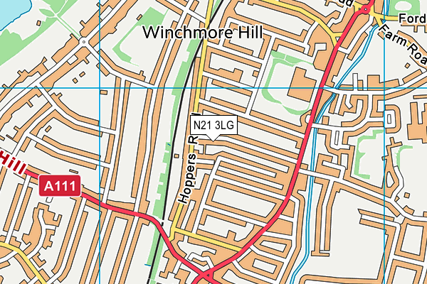 N21 3LG map - OS VectorMap District (Ordnance Survey) N21 3LG map - OS VectorMap District (Ordnance Survey)