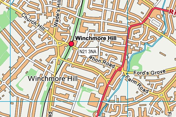 N21 3NA map - OS VectorMap District (Ordnance Survey) N21 3NA map - OS VectorMap District (Ordnance Survey)