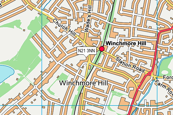N21 3NN map - OS VectorMap District (Ordnance Survey)