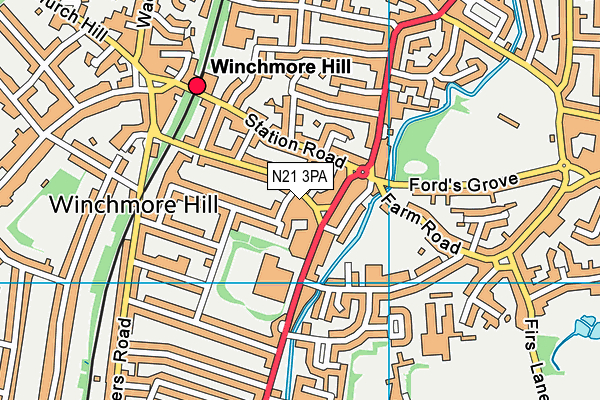 N21 3PA map - OS VectorMap District (Ordnance Survey) N21 3PA map - OS VectorMap District (Ordnance Survey)