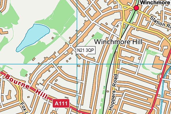 N21 3QP map - OS VectorMap District (Ordnance Survey) N21 3QP map - OS VectorMap District (Ordnance Survey)