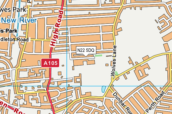 N22 5DQ map - OS VectorMap District (Ordnance Survey) N22 5DQ map - OS VectorMap District (Ordnance Survey)