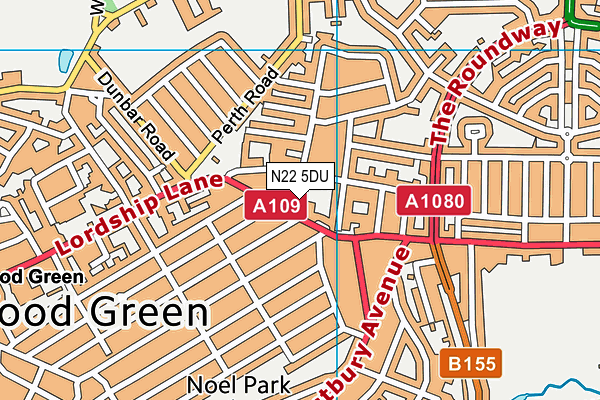 N22 5DU map - OS VectorMap District (Ordnance Survey) N22 5DU map - OS VectorMap District (Ordnance Survey)