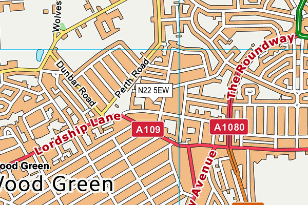 N22 5EW map - OS VectorMap District (Ordnance Survey) N22 5EW map - OS VectorMap District (Ordnance Survey)