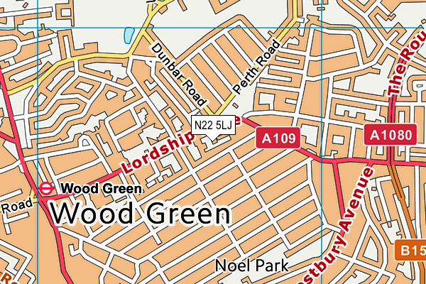 N22 5LJ map - OS VectorMap District (Ordnance Survey) N22 5LJ map - OS VectorMap District (Ordnance Survey)