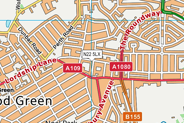 N22 5LX map - OS VectorMap District (Ordnance Survey) N22 5LX map - OS VectorMap District (Ordnance Survey)