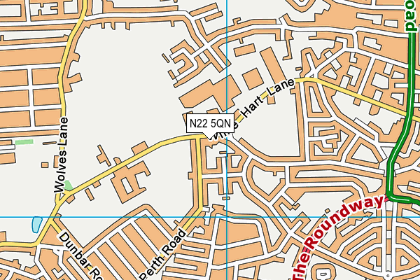 N22 5QN map - OS VectorMap District (Ordnance Survey) N22 5QN map - OS VectorMap District (Ordnance Survey)