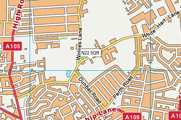 N22 5QR map - OS VectorMap District (Ordnance Survey) N22 5QR map - OS VectorMap District (Ordnance Survey)