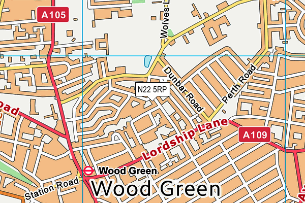 N22 5RP map - OS VectorMap District (Ordnance Survey) N22 5RP map - OS VectorMap District (Ordnance Survey)