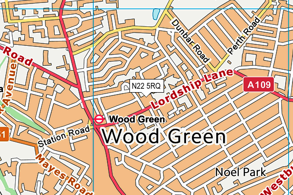 N22 5RQ map - OS VectorMap District (Ordnance Survey) N22 5RQ map - OS VectorMap District (Ordnance Survey)