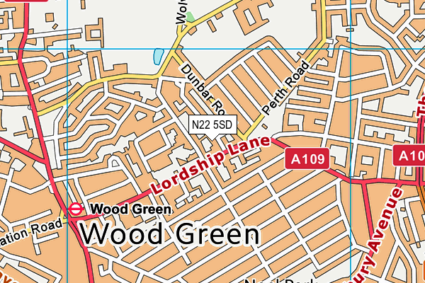 N22 5SD map - OS VectorMap District (Ordnance Survey) N22 5SD map - OS VectorMap District (Ordnance Survey)