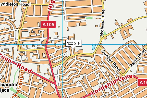 N22 5TP map - OS VectorMap District (Ordnance Survey) N22 5TP map - OS VectorMap District (Ordnance Survey)